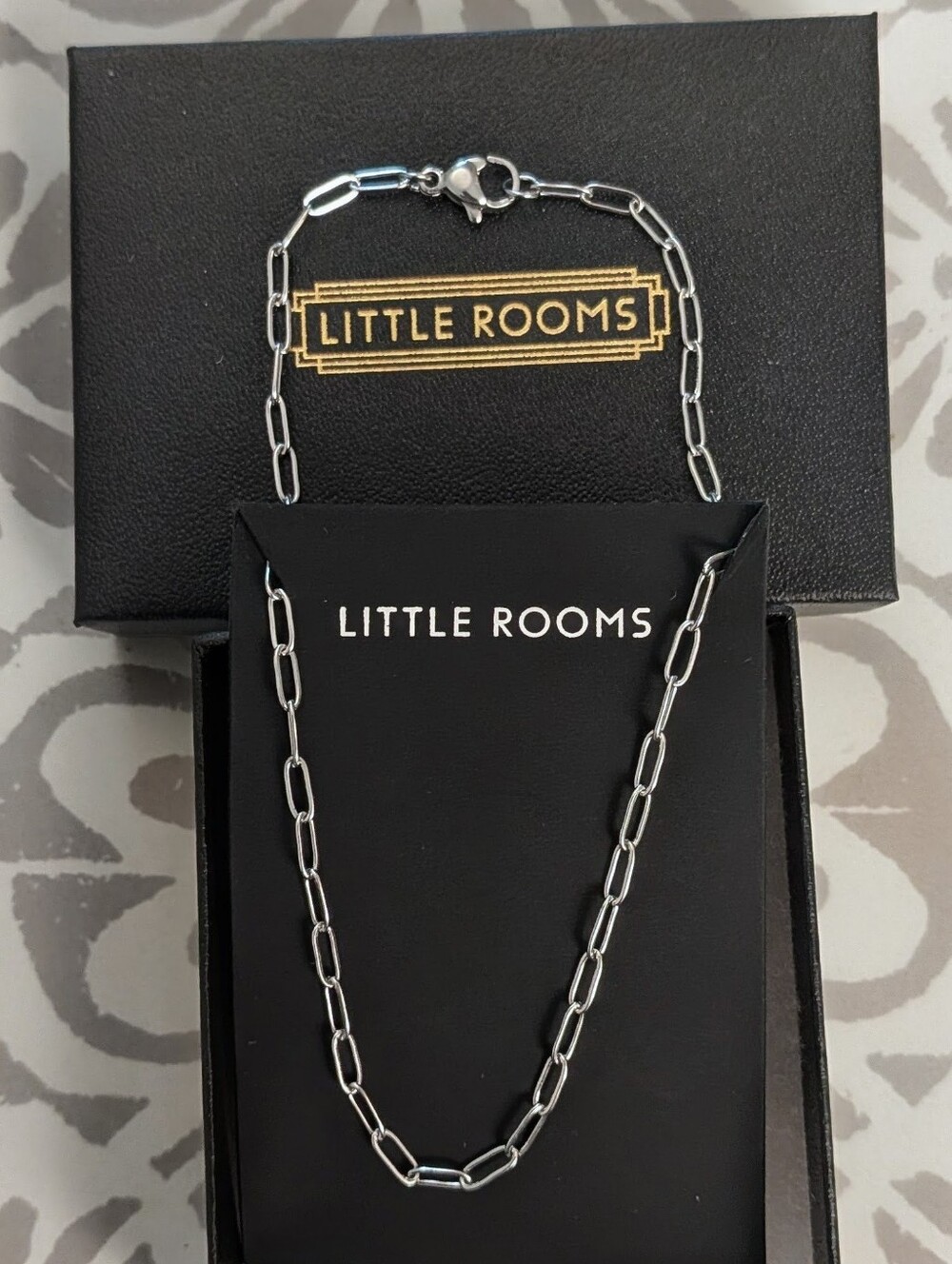 Little Rooms Vega Paperclip Chain Anklet - 10 inches